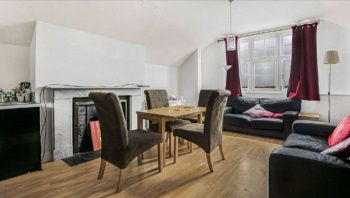 Open plan lounge kitchen diner view 1